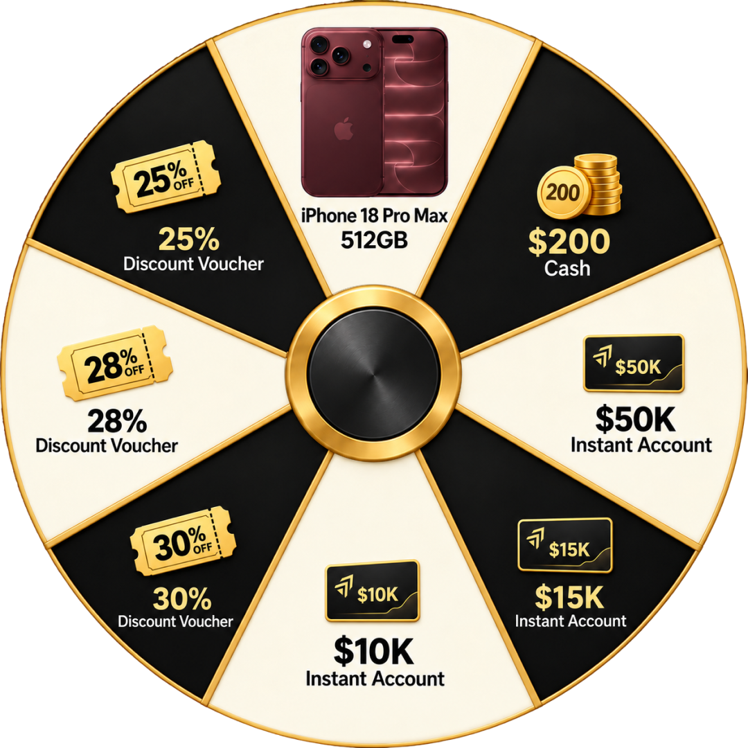 Prize wheel with 8 prizes